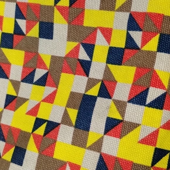 KAVU Keepsake Shoulder Rope Bag Multicolor Triangle Geometric Print - Picture 10 of 16